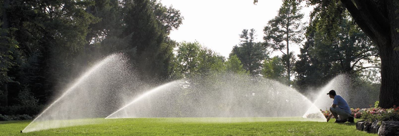 Tuin Zomerklaar maken: sproeisysteem op pomp