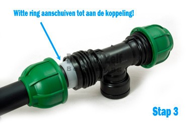 stap 3 van monteren pe-koppeling